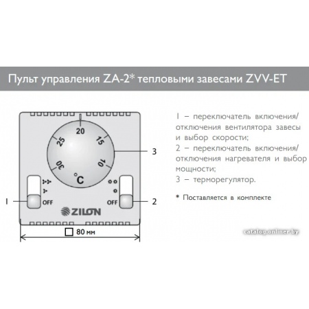 Тепловая завеса ZILON ZVV-2E12T