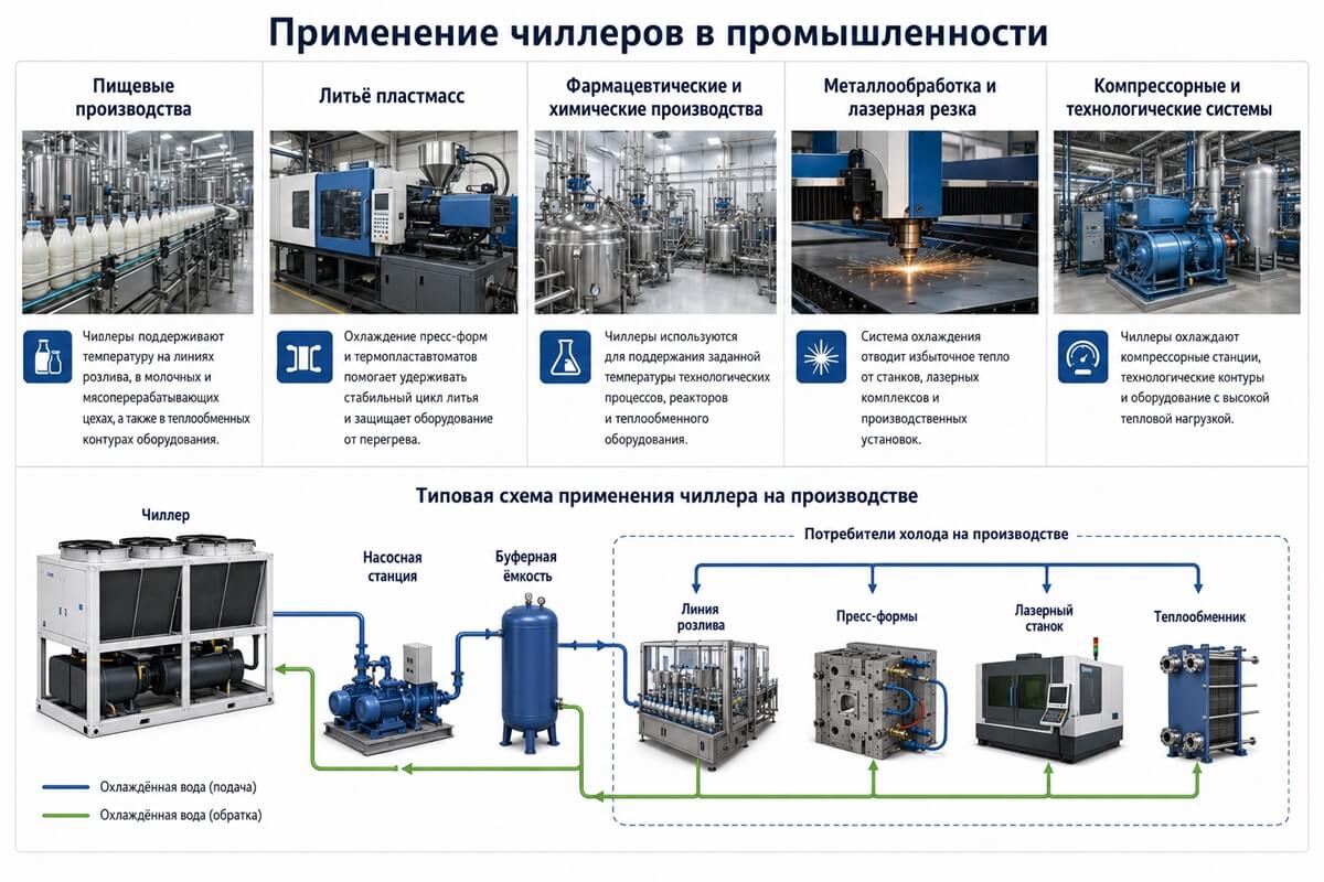 Применение чиллеров в промышленности