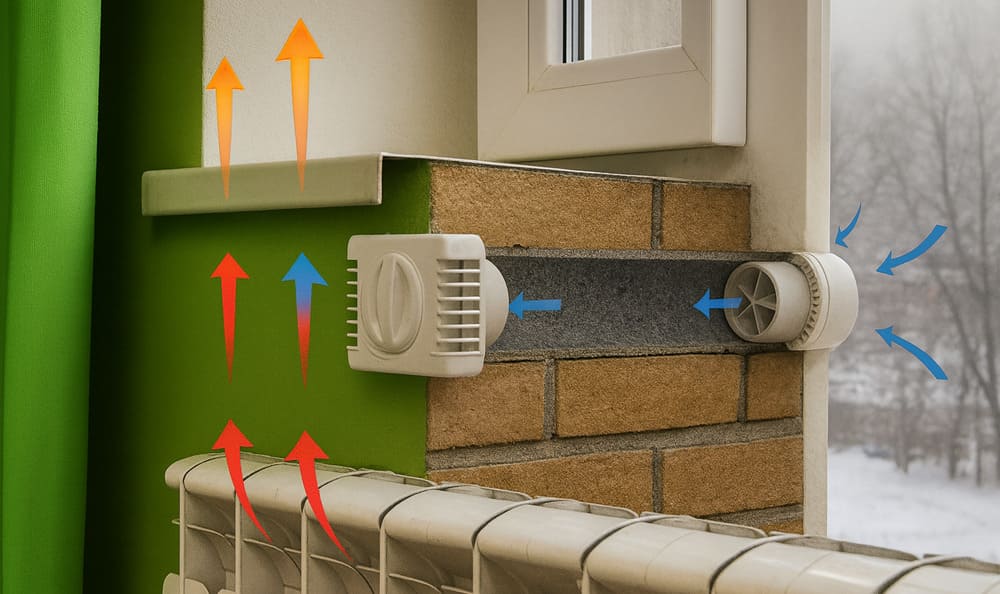 Монтаж приточной вентиляции в квартире